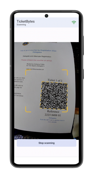 TicketBytes scan